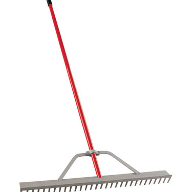 Corona 61 in. 30 Tine Aluminum Landscape Rake Aluminum Handle