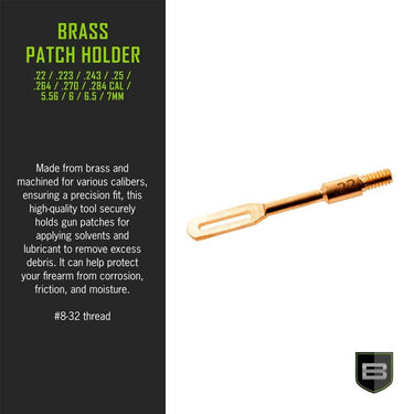 Breakthrough Clean Technologies Brass Patch Holder, .22 to .45 Caliber