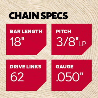 Oregon AdvanceCut 39272 18 in. Bar and Chain Combo 62 links