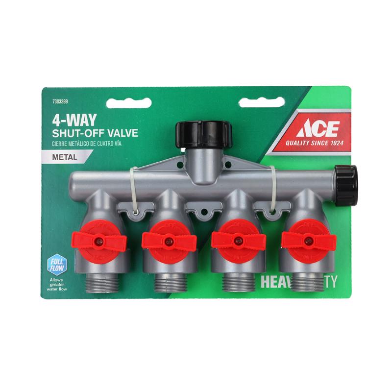 Load image into Gallery viewer, Ace Metal Threaded Male Garden Hose Manifold
