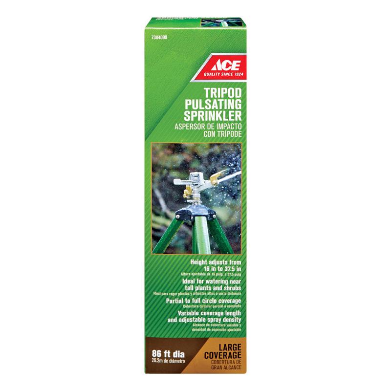 Load image into Gallery viewer, Ace Aluminum Tripod Base Impulse Sprinkler 6358 sq ft 1 pk
