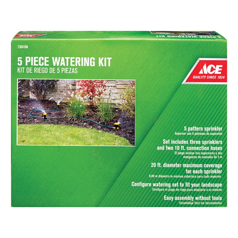 Load image into Gallery viewer, Ace Plastic Spike Base 5-Pattern Sprinkler Watering Kit 800 sq ft 5 pc
