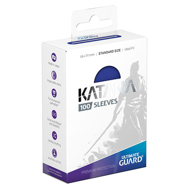 Ultimate Guard Card Sleeves: Katana Sleeves Standard Size- Blue (100ct)