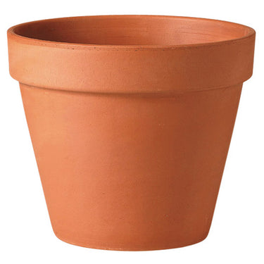 Deroma 9 in. H X 10 in. D Clay Traditional Planter Terracotta