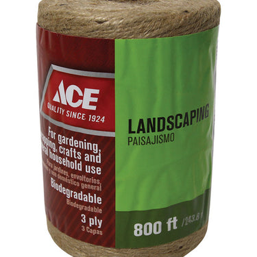 Ace 800 ft. L Natural Braided Jute Twine