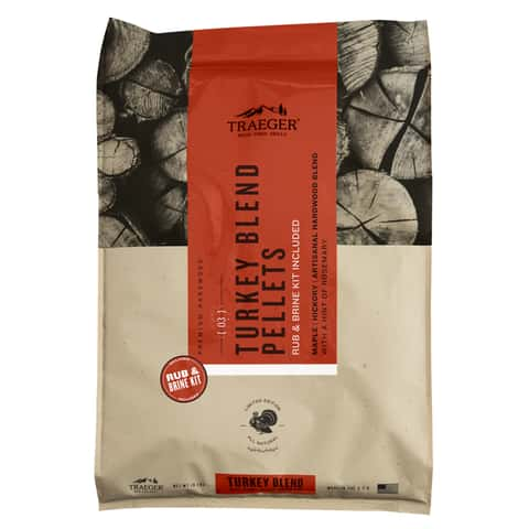 Load image into Gallery viewer, Traeger Turkey Blend Hardwood Pellets w/ Brine Kit All Natural Maple/Hickory 18 lb
