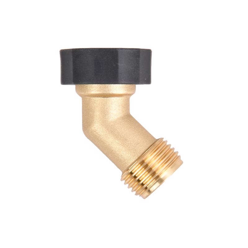 Load image into Gallery viewer, Ace 3/4 in. Brass Threaded Male/Female Gooseneck Hose Adapter
