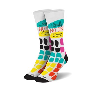 Odd Sox No One Cares Women's Crew Socks Size M
