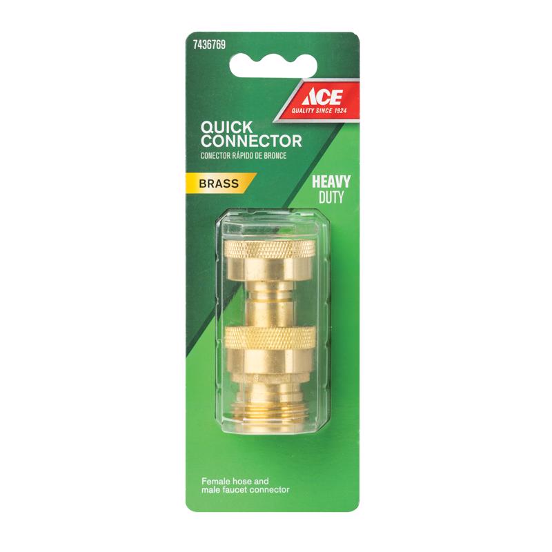 Load image into Gallery viewer, Ace 3/4 in. Brass Threaded Male/Female Quick Connector Faucet Set
