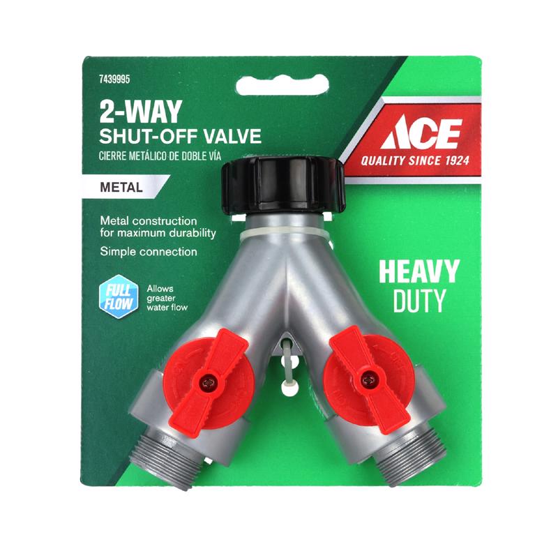Load image into Gallery viewer, Ace 3/4 in. Metal Threaded Female/Male 2-Way Shut-off Valvex
