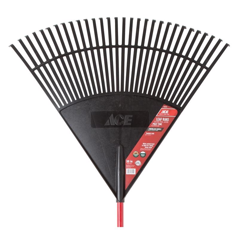 Load image into Gallery viewer, Ace 69.75 in. 30 Tine Poly Rake Fiberglass Handle
