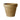 Deroma 8 in. H X 8 in. D Clay Standard Planter Brown