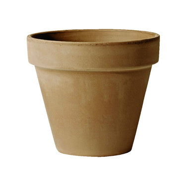 Deroma 4 in. H X 4 in. D Clay Standard Planter Brown