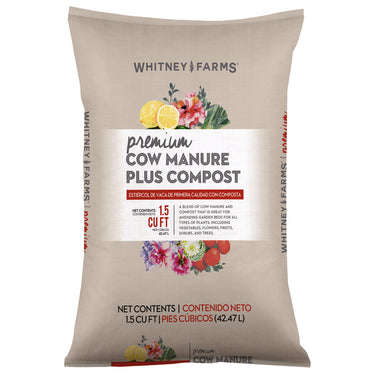 Whitney Farms Natural Premium Organic Cow Manure 1.5 cu ft