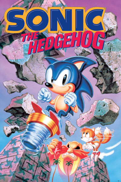 Sonic the Hedgehog Break Through Rocks Poster