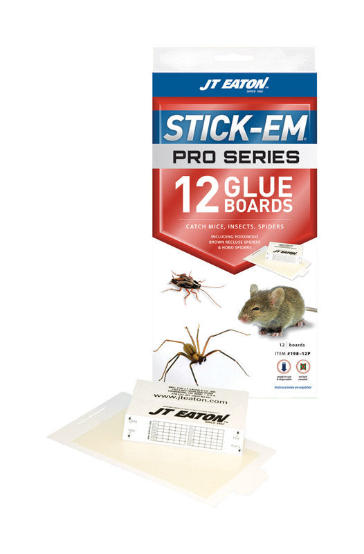 Load image into Gallery viewer, JT Eaton Stick-Em Pro Series Small Glue Board Trap For Insects/Mice/Spiders 12 pk
