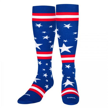 Odd Sox Over the Calf Knee High Compression Socks (Stars & Stripes) Size M