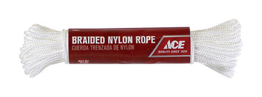 Ace 1/8 in. D X 48 ft. L White Braided Nylon Rope