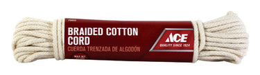 Ace 9/64 in. D X 48 ft. L Natural Braided Cotton Cord