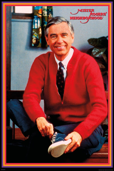 Mister Rogers Tying Shoes Poster