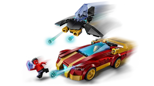 LEGO Marvel Iron Man Car & Black Panther vs. Red Hulk