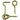 Ace Small Polished Brass Green Brass 1.5 in. L Hook and Eye 2 pk
