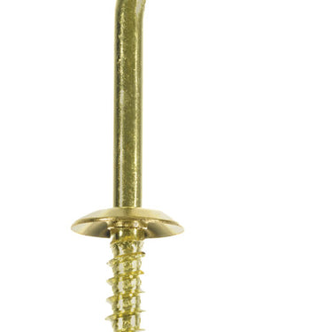Ace Small Polished Brass Green Brass 1.5 in. L Shoulder Hook 8 lb 4 pk
