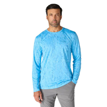 Carhartt Men's Force Sun Defender™ Relaxed Print Long Sleeve T-Shirt (Tranquil Blue Terrain Camo) Size M