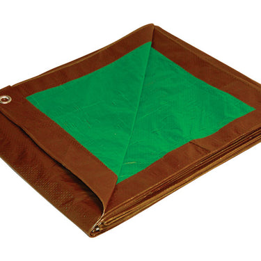 Foremost Dry Top 16 ft. W X 20 ft. L Medium Duty Polyethylene Reversible Tarp Brown/Green