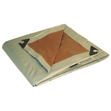 Foremost Dry Top 10 ft. W X 12 ft. L Heavy Duty Polyethylene Reversible Tarp Brown/Silver