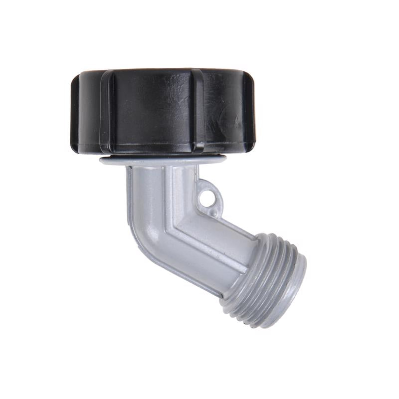 Load image into Gallery viewer, Ace 3/4 in. Zinc Threaded Male/Female Gooseneck Hose Adapter
