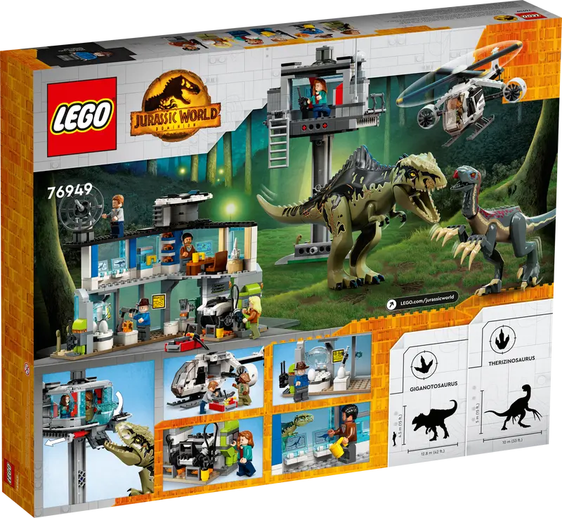 Load image into Gallery viewer, Lego Jurassic World Giganotosaurus &amp; Therizinosaurus Attack 810pc
