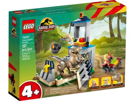 Lego Jurassic World Velociraptor Escape 137pc