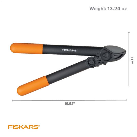 Fiskars PowerGear 15 in. Steel Anvil Lopper