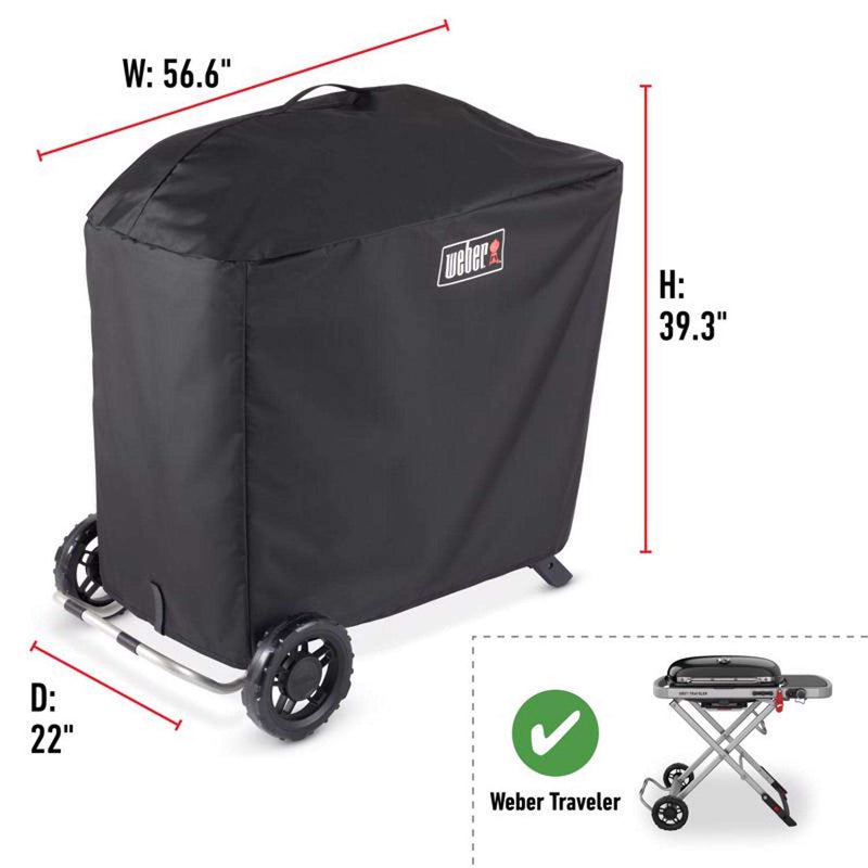 Load image into Gallery viewer, Weber Black Grill Cover For Weber Traveler
