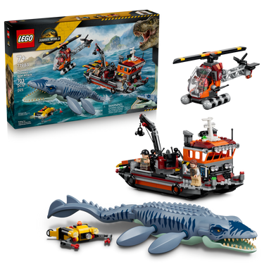LEGO® Jurassic World Mosasaurus Dinosaur Boat Attack