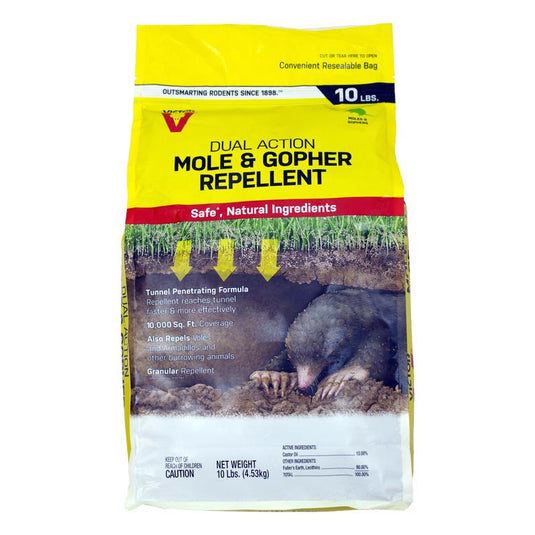 Victor Dual Action Animal Repellent Granules For Gophers and Moles 10 lb