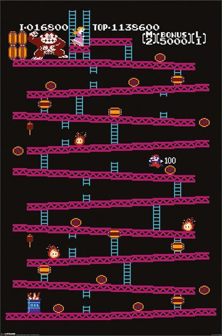 Donkey Kong Level 1 Poster