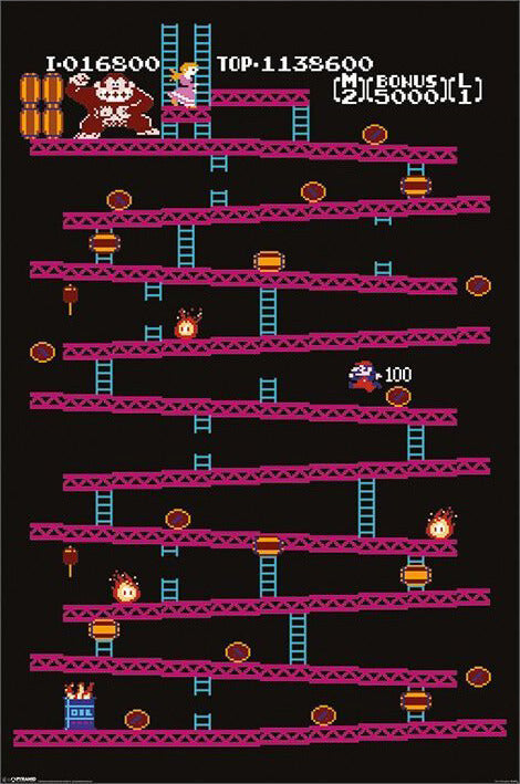 Donkey Kong Level 1 Poster