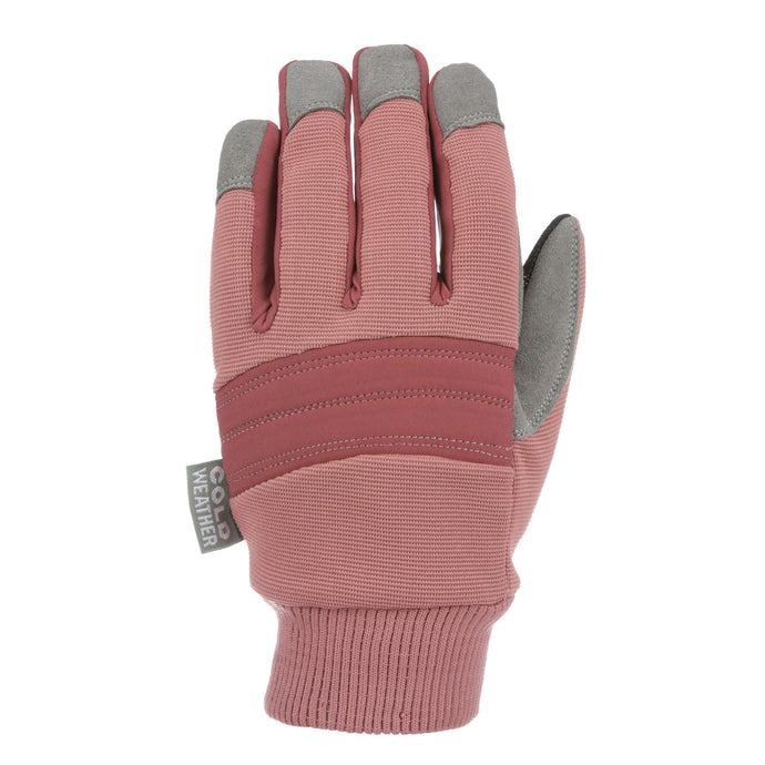 Wells Lamont Women’s Slip-On Warm Fleece-Lined Synthetic Leather Palm Winter Gloves