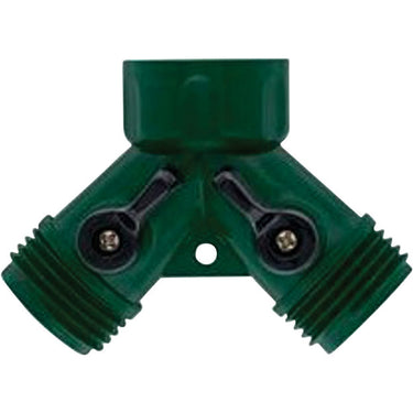 Orbit 3/4 in. Plastic Threaded Female/Male Y-Hose Connector with Shut Offs