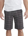 Dickies Men's X-Series Active Waist Plaid Shorts (Gray) Size 38
