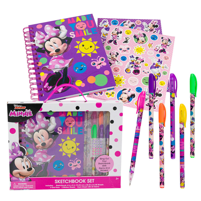 Minnie Mouse Sketchbook Set W/ Stickers