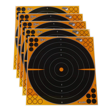 EZ Aim Adhesive Splash Reactive Paper Shooting Targets, Bullseye, 17.5"W x 17.5"H 5 Pack