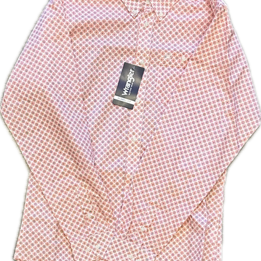 Wrangler Boy's Classic Western Button Down Shirt (Orange) Size XXL