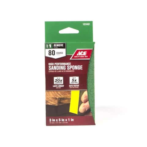 Load image into Gallery viewer, Ace 5 in. L X 3 in. W X 1 in. 80 Grit Medium 2-Sided Sanding Sponge
