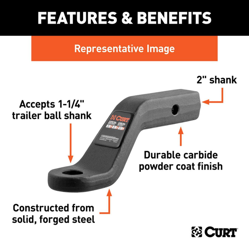 Load image into Gallery viewer, CURT 17000 lb. cap. 1.25 in. Ball Mount
