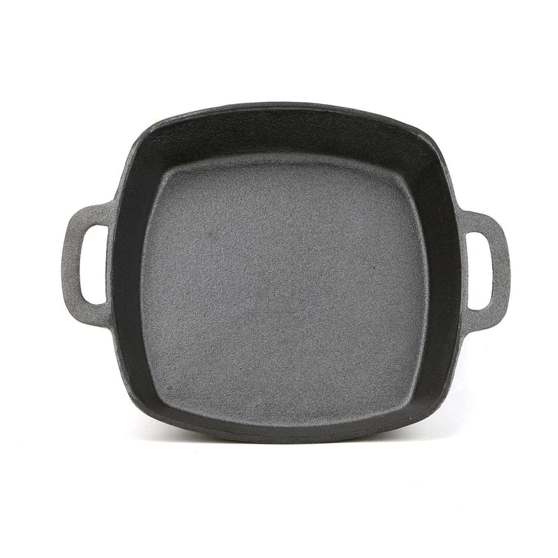 Load image into Gallery viewer, Grill Mark Cast Iron Deep Dish Pan 12.8&quot; x 10.3&quot;
