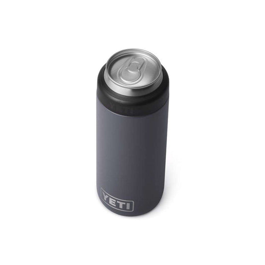 Yeti Rambler 12 Oz BPA Free Colster Slim Can Insulator - Charcoal