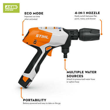 STIHL RCA 20.0 Handheld Pressure Washer Kit (Battery + Charger)